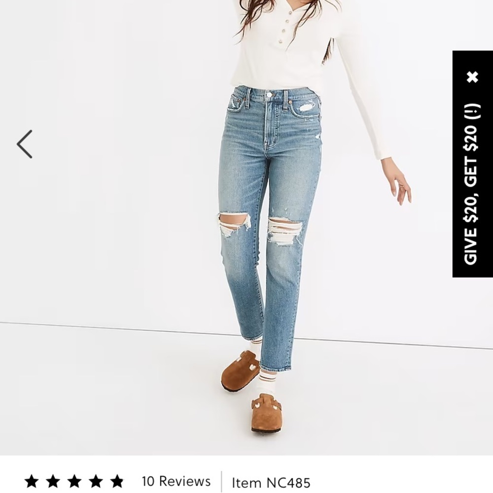 Madewell Petite Perfect Vintage Jean in Denman Wash